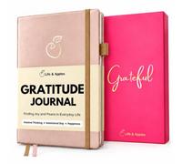 Life & Apples Gratitude Journal - Trova pace e gioia, pratica il pensiero positivo e vivi consapevolmente, quotidiano, non datato, oro rosa