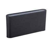 Life Applique a LED Slim, applique da parete IP54, lampada da parete, lampada da parete led, luce 8000K, 550lm, grigio, 17,5x9x2,9 cm