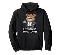 Life Begins After Coffee Felpa con Cappuccio