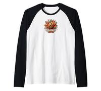 Life Begins After Coffee Funny Bean Splash Design Maglia con Maniche Raglan