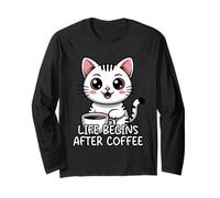 Life Begins After Coffee Maglia a Manica