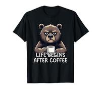 Life Begins After Coffee Maglietta
