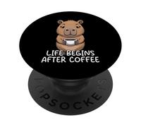 Life Begins After Coffee PopSockets PopGrip Adesivo