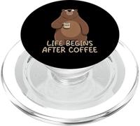 Life Begins After Coffee PopSockets PopGrip per MagSafe