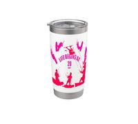 Life Begins at 20 Knots Sagome Rosa Rosso Bicchiere termico in acciaio inox doppia parete