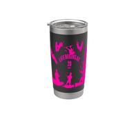 Life Begins at 20 Nodi Sagome Rosa Bicchiere termico in acciaio inox doppia parete