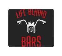 Life Behind Bars Motorcycle Biker Tappetino per Mouse Confortevole Mousepad Lavabile Tappetino Mouse per Gioco Laptop Lavoro 25X30Cm