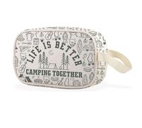 Life Better Camping Together, trousse trasparente per il trucco, idea regalo per gli amanti del campeggio, Better Camping Cbag Eu, Multiuso