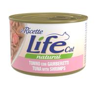 Life Cat Natural "Le Ricette" Tonno con Gamberetti - Life Cat Natural "Le Ricette" Tonno con Gamberetti - Lattina da 150 Gr - CONFEZIONE RISPARMIO