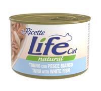 Life Cat Natural "Le Ricette" Tonno con Pesce Bianco - Life Cat Natural "Le Ricette" Tonno con Pesce Bianco - Lattina da 150 Gr - CONFEZIONE RISPARMIO