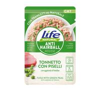 Life Cat Natural Anti Hairball Bustine 70 gr - Tonnetto con piselli - Confezione da 30 pezzi - Cibo umido per gatti - 1° ORDINE? scegli lo sconto BZR5 / BZR20 + 200 punti fedeltà