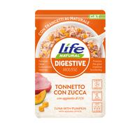 Life Cat Natural Digestive Bustine 70 gr - Tonnetto con zucca - Confezione da 30 pezzi - Cibo umido per gatti - 1° ORDINE? scegli lo sconto BZR5 / BZR20 + 200 punti fedeltà