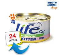 Life Cat Natural Kitten Tonno Cibo Umido Gatti Lattina da 85 gr