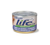 Life Cat Natural Le Ricette Tonno Cernia e Gamberetti 150g Cibo Umido per Gatti
