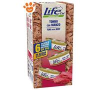 Life Cat Natural Multibox Tonno e Manzo - Life Cat Natural Multibox Tonno e Manzo - Confezione da 6x50 Gr