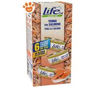 Life Cat Natural Multibox Tonno e Salmone - Life Cat Natural Multibox Tonno e Salmone - Confezione da 6x50 Gr