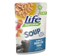 Life Cat Natural Soup Bustine in brodo Grain Free 60 gr Salmone e tonno - confezione da 30 pezzi - Cibo umido per gatti - 1° ORDINE? scegli lo sconto BZR5 / BZR20 + 200 punti fedeltà