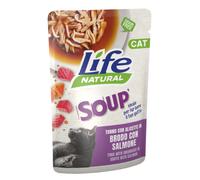 Life Cat Natural Soup Bustine in brodo Grain Free 60 gr - tonno e alicette con salmone - 1° ORDINE? scegli lo sconto BZR5 / BZR20 + 200 punti fedeltà