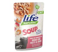 Life Cat Natural Soup Bustine in brodo Grain Free 60 gr Tonno, gamberetti e frutti di mare - confezione da 30 pezzi - Cibo umido per gatti - 1° ORDINE? scegli lo sconto BZR5 / BZR20 + 200 punti fedelt