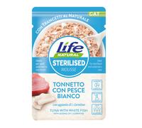 Life Cat Natural Sterilised Bustine 70 gr - Tonnetto con pesce bianco - Confezione da 30 pezzi - Cibo umido per gatti - 1° ORDINE? scegli lo sconto BZR5 / BZR20 + 200 punti fedeltà