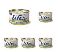 Life Cat Natural Tonno con Alicette, lattina 85g (Confezione da 5)