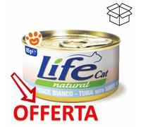 Life Cat Natural Lattine 85 gr: Tonno con Pesce Bianco