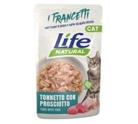 Life Cat Natural Trancetti Bustine Grain Free 55 gr Tonnetto e prosciutto - confezione da 30 pezzi - Cibo umido per gatti - 1° ORDINE? scegli lo sconto BZR5 / BZR20 + 200 punti fedeltà