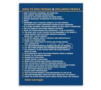 Life Changing How To Win Friends Quote Poster For Home Office Living Room Personal Development Wall-Art(Unframed,08x12inch(20x30cm))