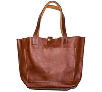 Life-Changing Leather Vancha Tote Bag Per Le Donne 100% Vera Pelle Fatta A Mano Vintage Classico Da Viaggio Tote Bag Cafe Colore Facile Chiusura A Scatto Chiusura, Caffè, taglia unica
