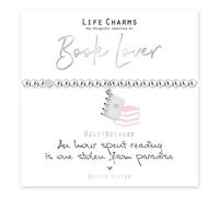 Life Charms Bracciale Book Lover, [ADJUSTABLE UP TO] 5 mm, Argento, Nessuna pietra preziosa