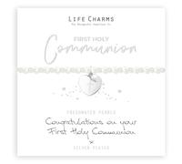 Life Charms Bracciale con perle per la Prima Comunione