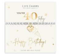 Life Charms Bracciale di buon 40esimo compleanno