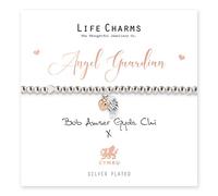 Life Charms Braccialetto con angelo custode gallese (Mae'n Angel Gwarcheidiol)