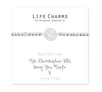 Life Charms Braccialetto con scritta "St Christopher Will Keep You Safe"
