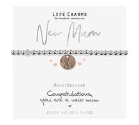 Life Charms Braccialetto da donna con impronte di impronte di piedi, idea regalo