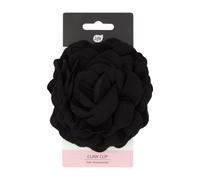 Life Clip per capelli con rosa in tessuto nera, 1 pz