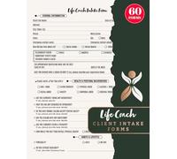 Life Coach Client Intake Forms: Pre-Coaching Questionnaire & Participant Onboarding Logbook for Coaches | 60 Forms, 120 Two-Sided Pages