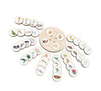 Life Cycle Board - Learning Puzzle, vassoio scientifico per bambini | 20x17,5 cm vassoio in legno liscio con puzzle di cartoni animati, educazione precoce Attività di coda per natura per la