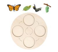 Life Cycle Puzzle Board - Giocattolo Educativo In Legno In Stile Set Colorato E Interattivo Per Insegnare Lo Sviluppo Del Pollo Rana Farfalla Ai Bambini In Età Prescolare E All'uso
