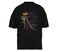 Life Doesn`T Frighten Me Unisex Nera Larga Maglietta Uomo Donna Baggy Men's Women's Black T-Shirt