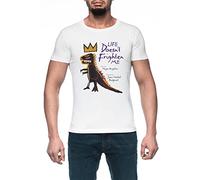 Life Doesn`T Frighten Me Uomo Bianco T-Shirt Maglietta Maniche Corte Men's White T-Shirt