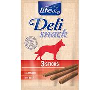 Life Dog 50003 Delisnacks Bandiera da 3 Sticks di Manzo, 11 Grammi