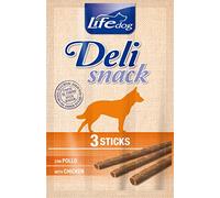 Life Dog 50004 Delisnacks Bandiera da 3 Sticks di Pollo, 11 Grammi