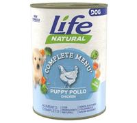 Life Dog Complete Menu umido per cani 400 gr Pollo (Puppy) - confezione da 6 pezzi - Cibo umido per cani - 1° ORDINE? scegli lo sconto BZR5 / BZR20 + 200 punti fedeltà