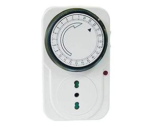 Life Electronics 38.1040105 Timer Analigico Presa Programmabile 220v 3500watt, Manuale con Intervalli di 15 Minuti