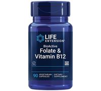 Life Extension Bioactive Folate & Vitamin B12 Altamente Dosato 90 Capsule vegane