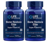 Life Extension Bone Restore Elite Con Super Potente K2 2X120Caps MK-4 45.000Mcg