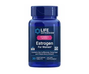 Life Extension Estrogen for Women, Estrogeni per donne, Menopausa, 30 compresse a base di erbe