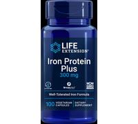 Life Extension Iron Protein Plus 300Mg 100Caps Senza Glutine/Non OGM/Vegetariano