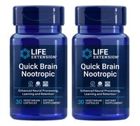 Life Extension Quick Brain Nootropic 2X30Caps Bacopa/Gotu Kola/Marigold/Floraglo